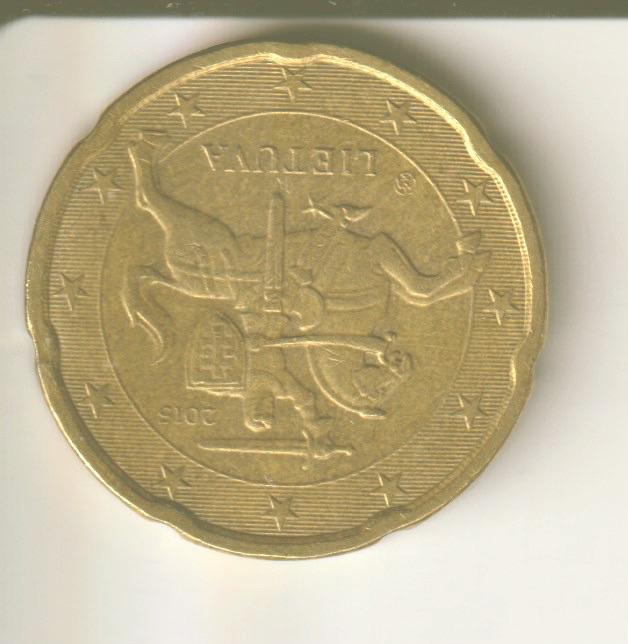 20 cent 2015 Litouwen, Postzegels en Munten, Munten | Europa | Euromunten, Verzenden, Overige landen, 20 cent