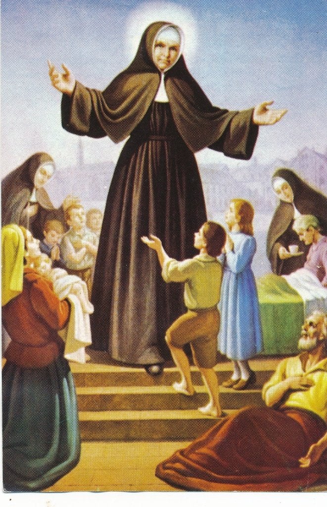 Prachtige prent van  H. Maria Katharina Kasper, Ophalen of Verzenden, Zo goed als nieuw, Kaart of Prent, Christendom | Katholiek