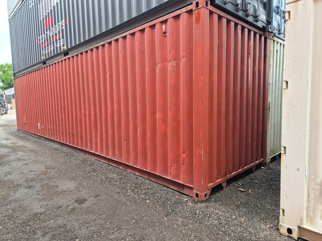 Nette 40ft zeecontainer HighCube, stalen vloer, Ophalen of Verzenden