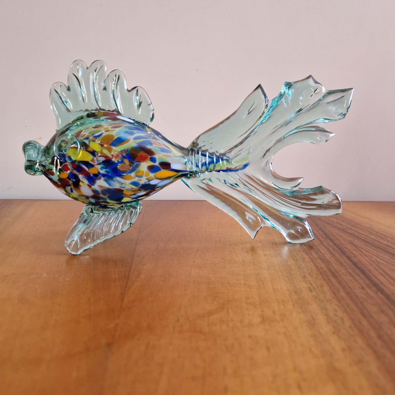 Vintage Glazen Vis Murano Stijl - Handgeblazen, Ophalen of Verzenden