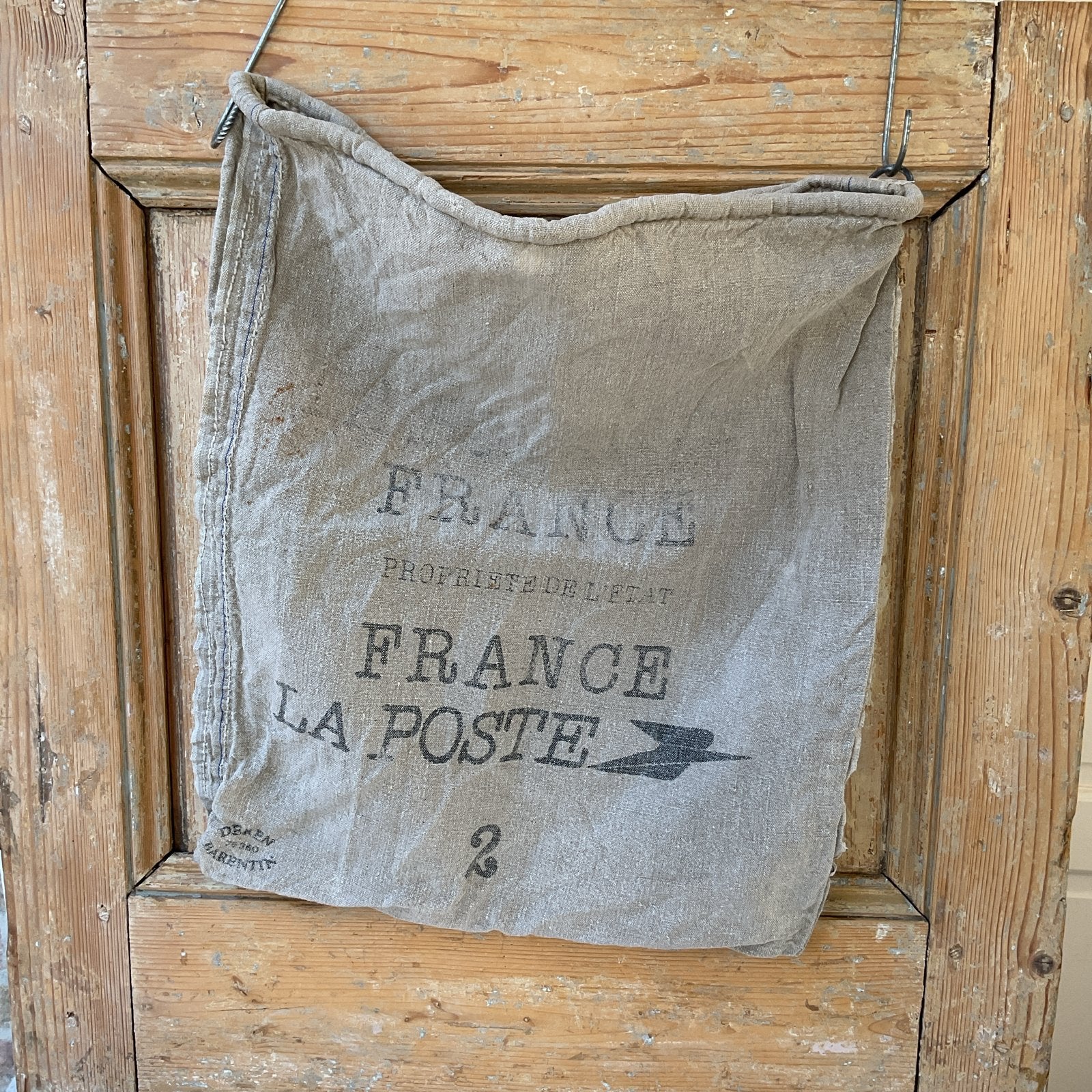 Vintage linnen Franse postzak, authentiek en schoon, Ophalen of Verzenden