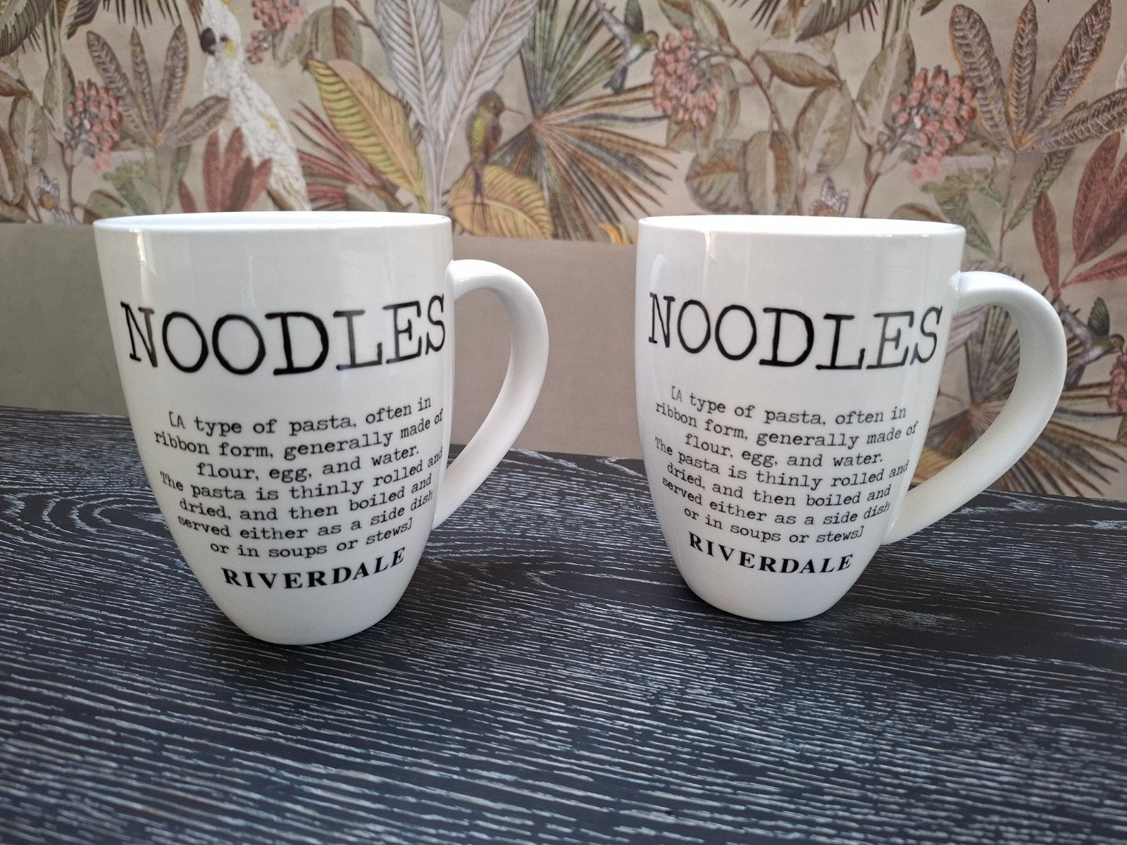 Riverdale 'Noodles' Mokken XL - Set van 2, Huis en Inrichting, Overige typen, Ophalen of Verzenden, Zo goed als nieuw, Steen/keramiek