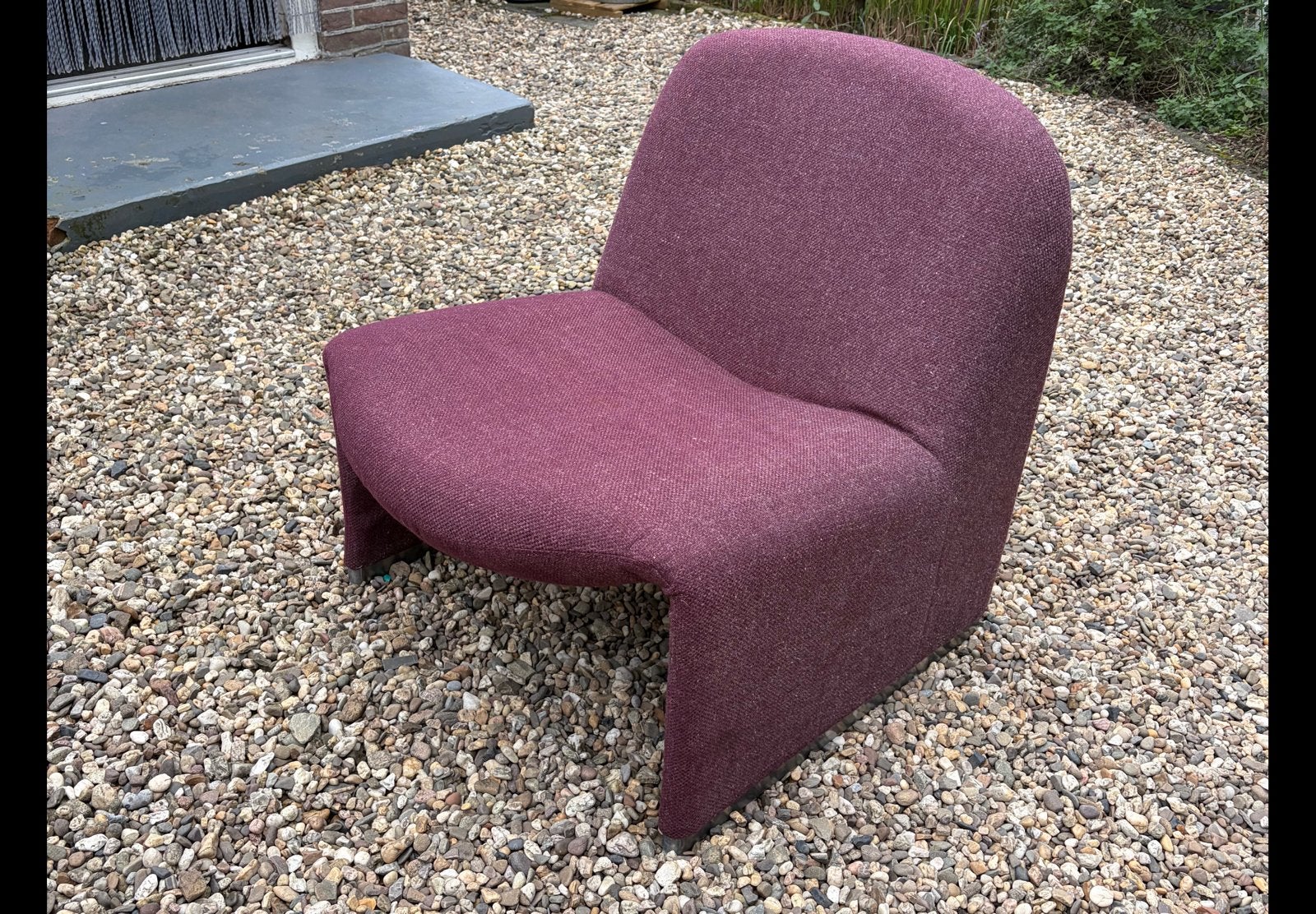 Comfortabele paarse fauteuil - alky, Piretti, vintage, Huis en Inrichting, Ophalen, Gebruikt, 75 tot 100 cm, Strak, vintage,