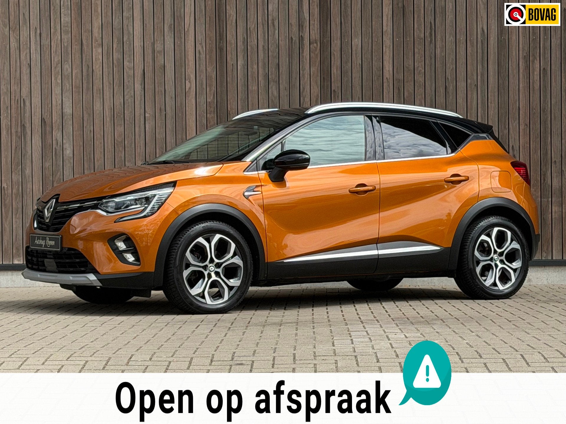 Renault Captur 1.6 E-Tech Plug-in Hybrid 160 Intens, Auto's, Renault, 77 km/l, Gebruikt, Automatische klimaatregeling, Leder en Stof
