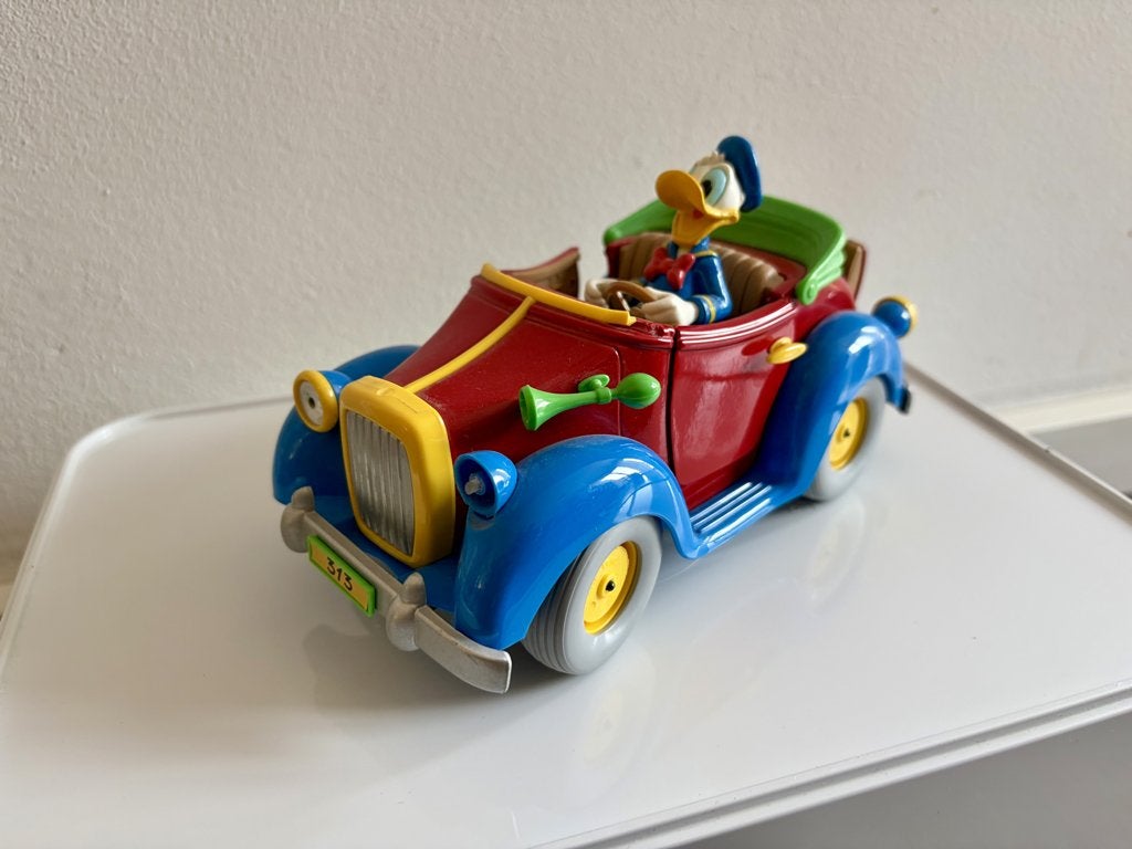 Donald Duck auto, Ophalen, Donald Duck, Gebruikt, Beeldje of Figuurtje