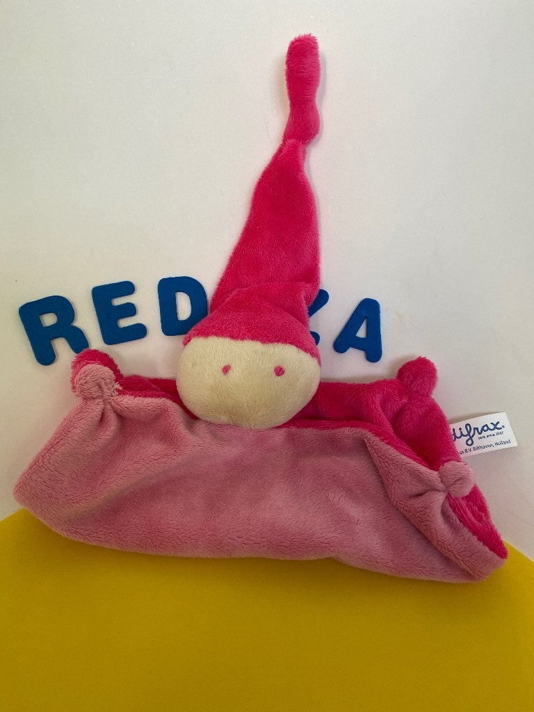 K2265 difrax popje roze softdoek klein formaat, Kinderen en Baby's, Ophalen of Verzenden, Zo goed als nieuw, Overige typen