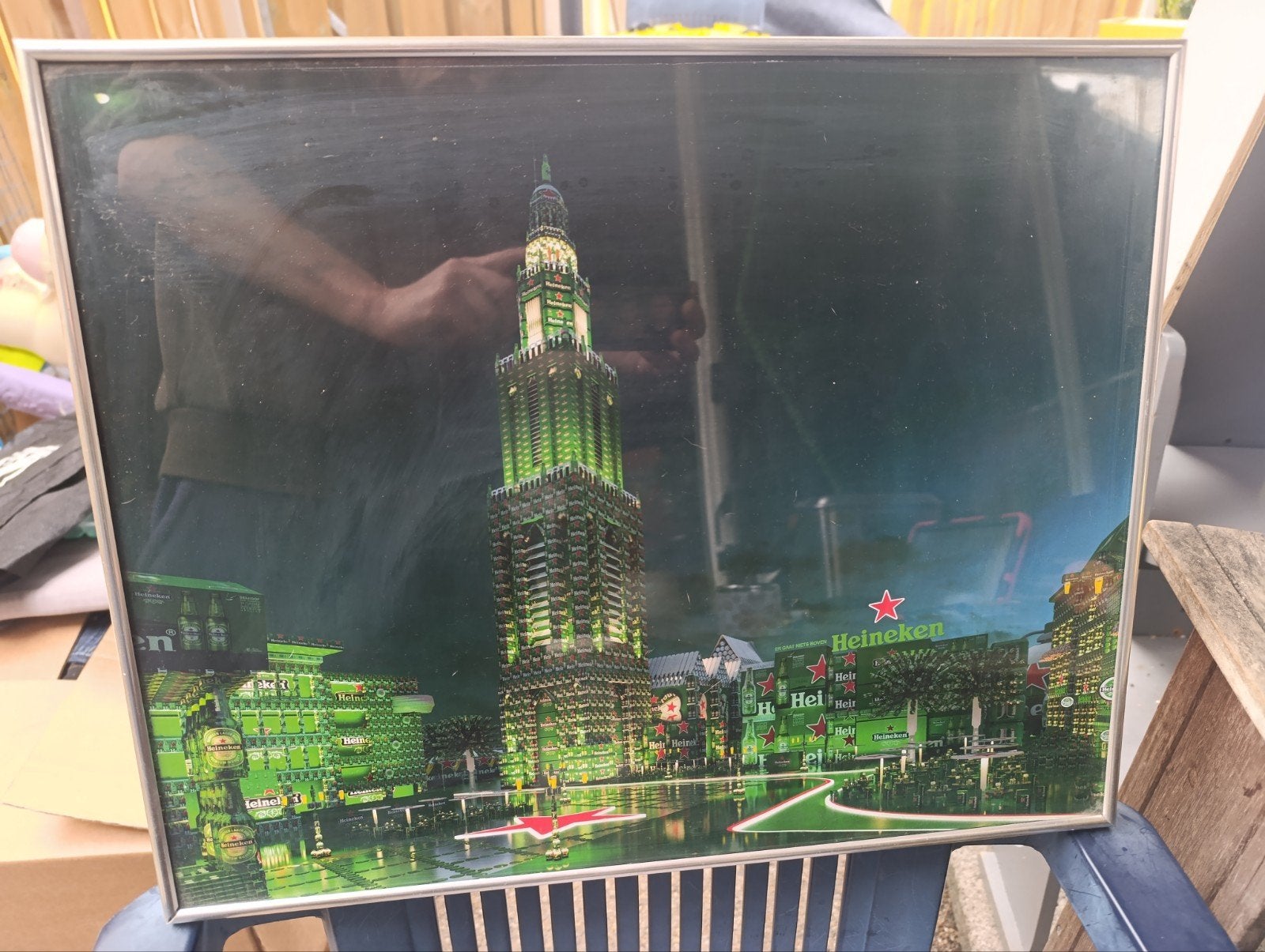 Schilderij / Foto Heineken Martinitoren Groningen, Huis en Inrichting, Ophalen, 50 – 75, Gebruikt, Overige typen