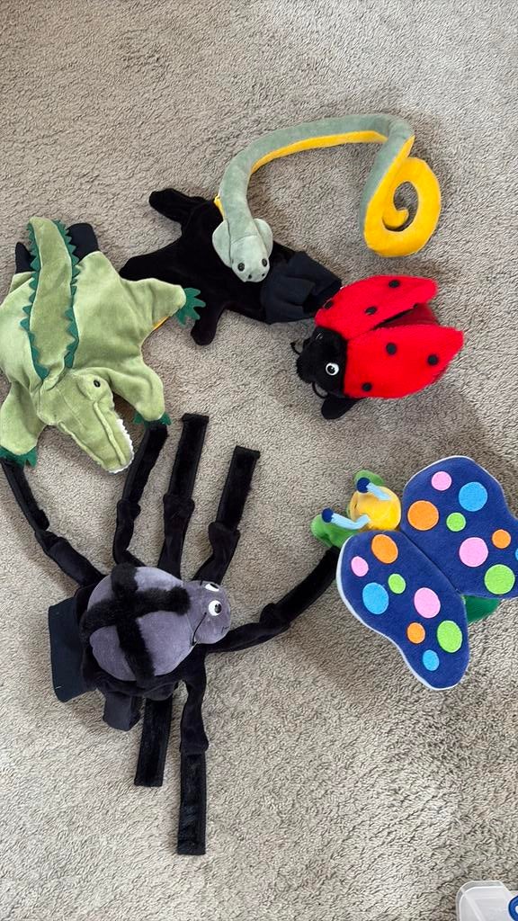 5 handschoen poppenkastpoppen dieren, Ophalen of Verzenden, Gebruikt