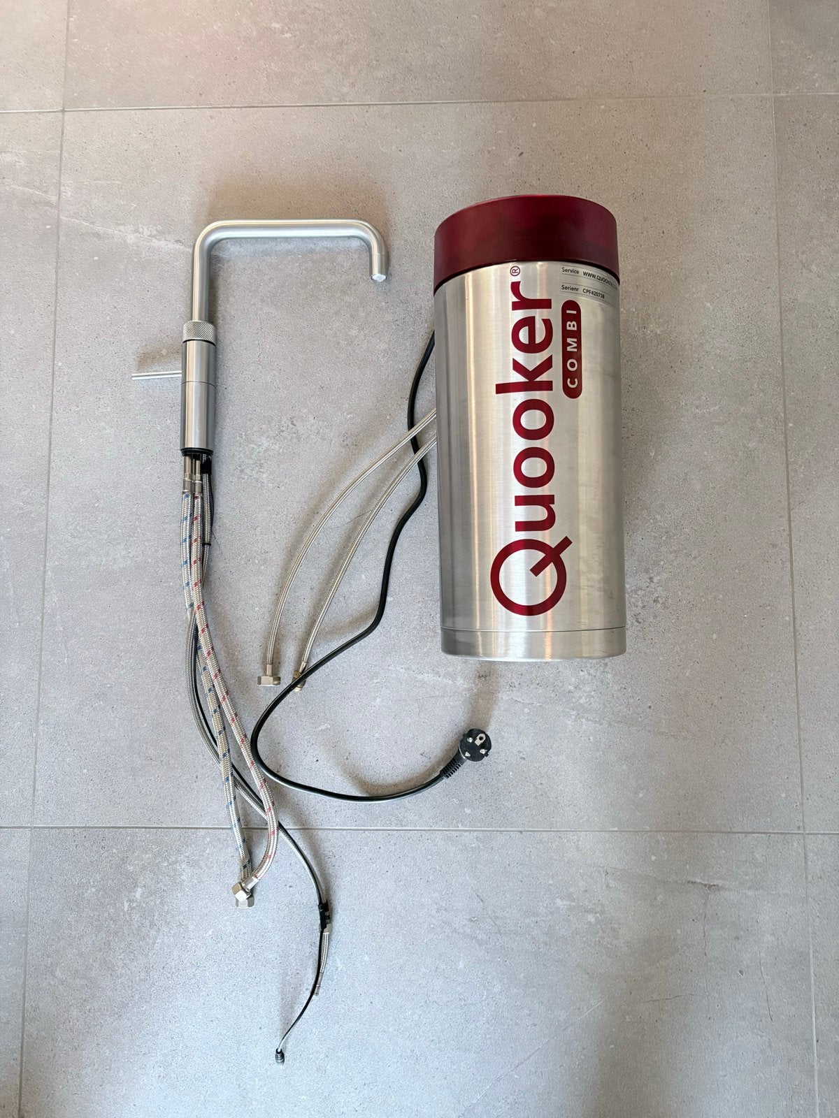Quooker Fusion Square Kraan RVS incl Combi+ 2.2E, Ophalen, Zilver, Metaal, Overige typen