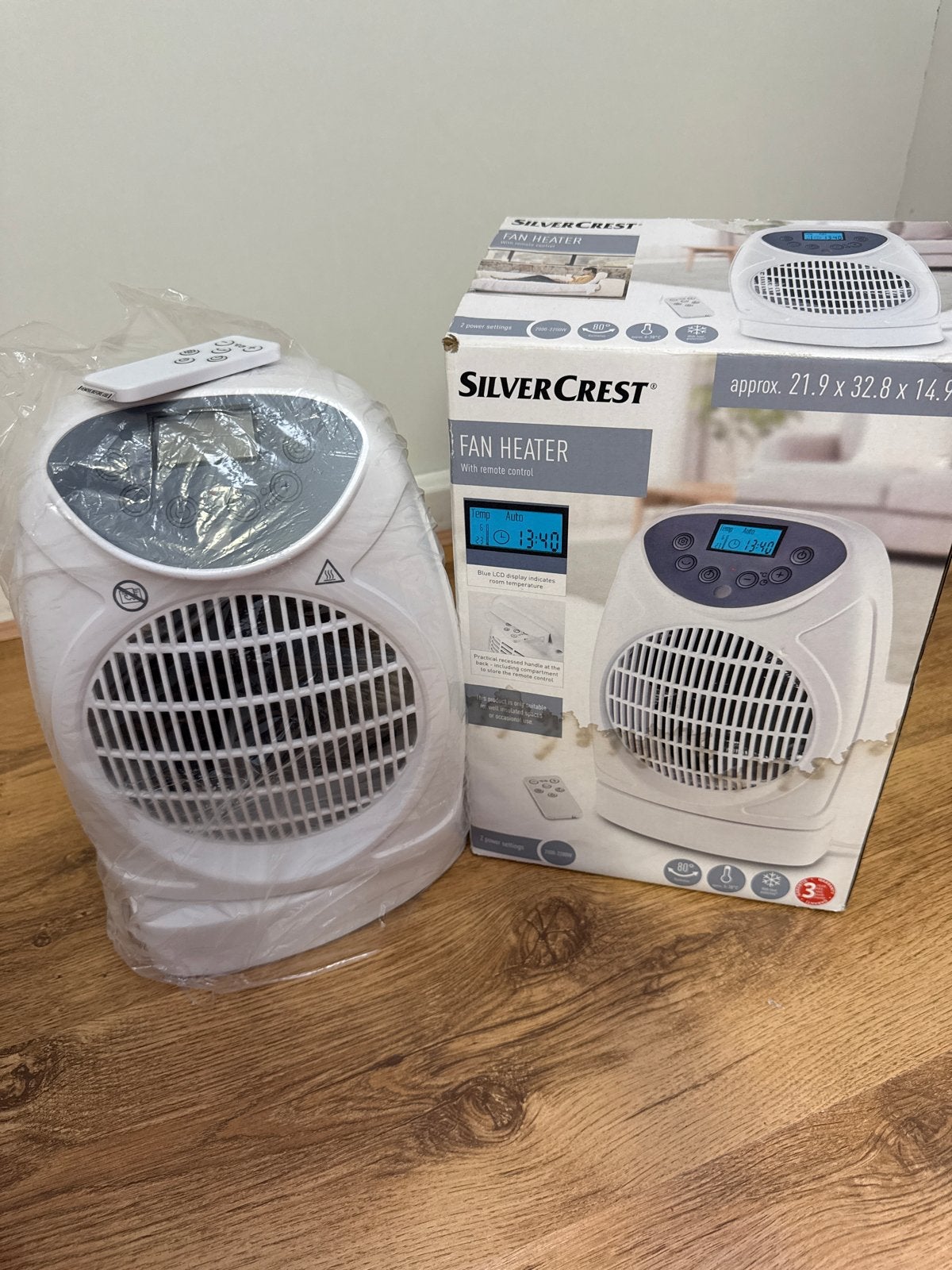 SilverCrest Ventilator Kachel met Afstandsbediening, Ophalen of Verzenden, Ventilator met afstandsbediening, Zo goed als nieuw