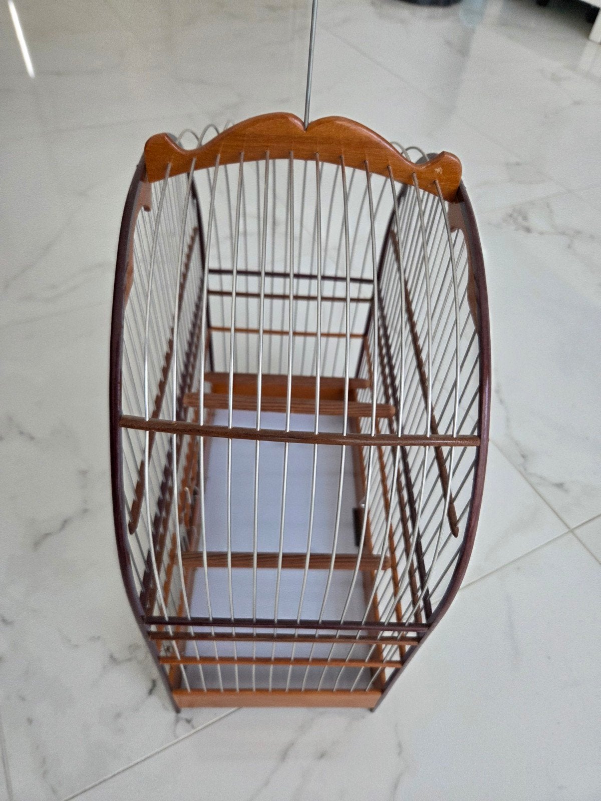 Houten vogelkooi met koepeldak voor zangvogels, Ophalen, Hout, Vogelkooi