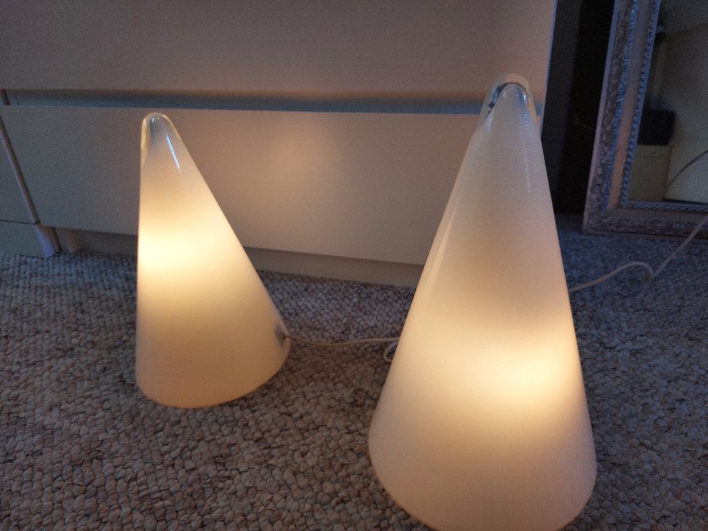 wit glazen lampen sce design pi, Gebruikt, Wit, Ophalen of Verzenden, Glas
