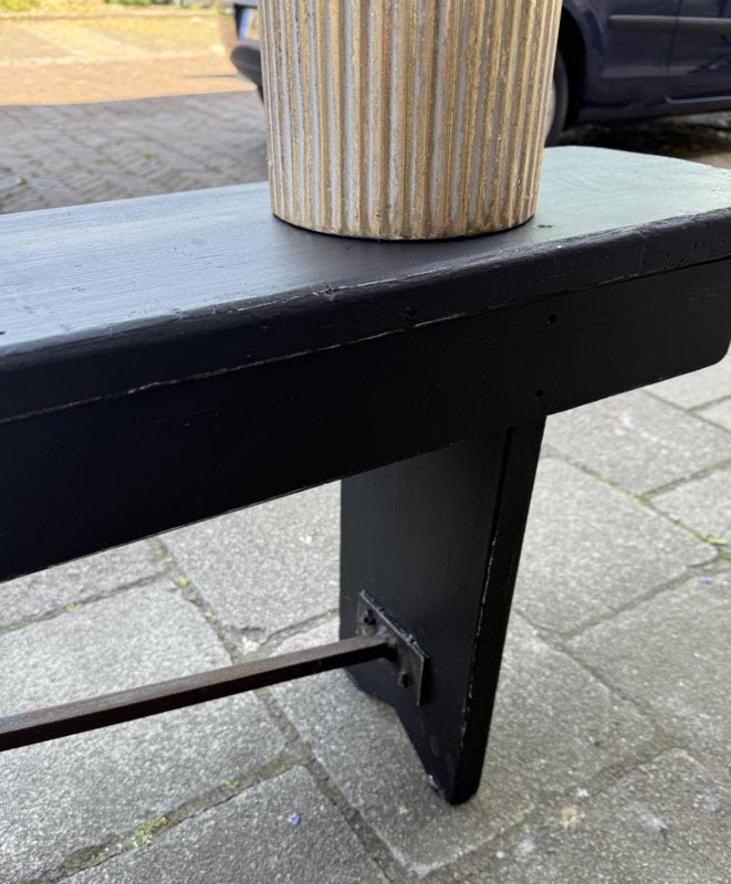 Antieke kerkbank 240cm brocante bankje vintage bank VdlM, Ophalen