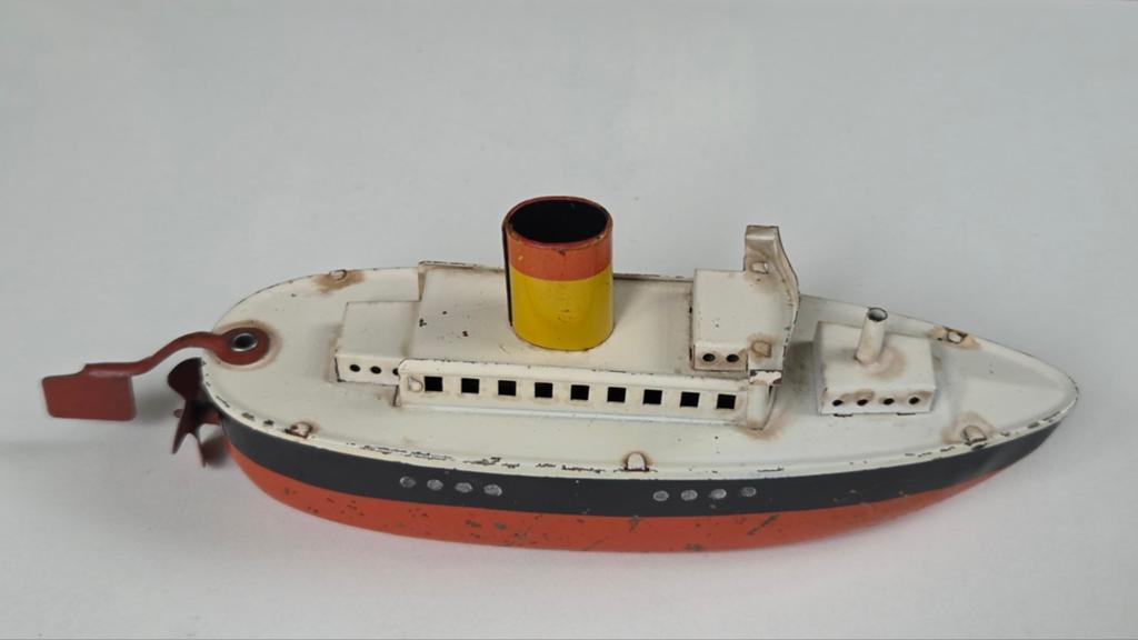Oude blikken speelgoed boot schip Fleischmann ?, Antiek en Kunst, Antiek | Speelgoed, Ophalen of Verzenden