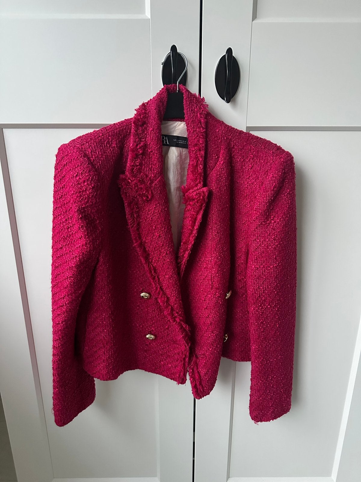 Zara roze blazer met gouden knopen, Kleding | Dames, Verzenden, Maat 46/48 (XL) of groter, Zo goed als nieuw, Jasje