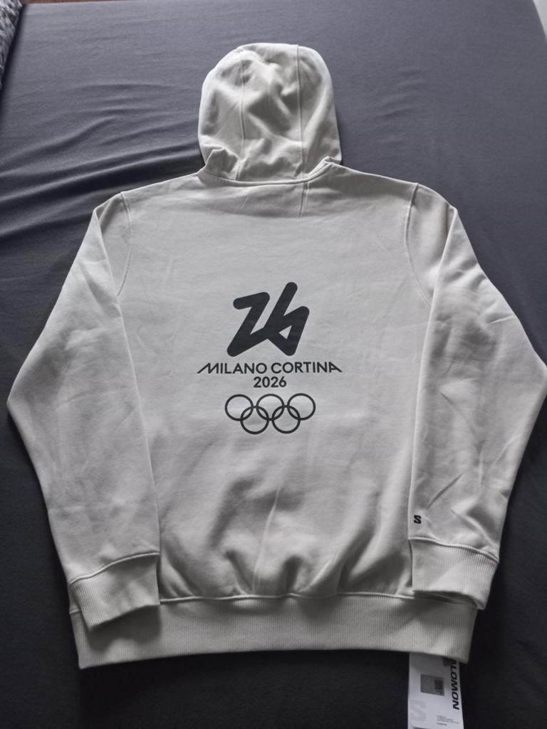 Officiele hoodie Olympische Spelen Milaan 2026 NIEUW, Ophalen of Verzenden, Nieuw, Beige, Salomon
