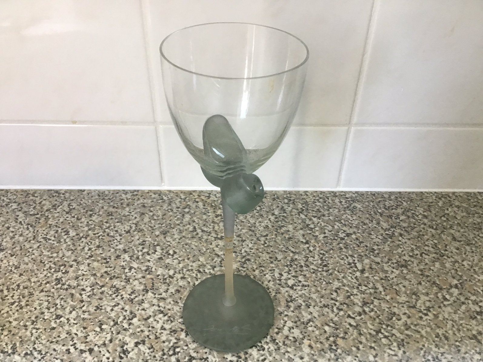 Exclusief wijnglas wijn glas gesigneerd, Ophalen of Verzenden