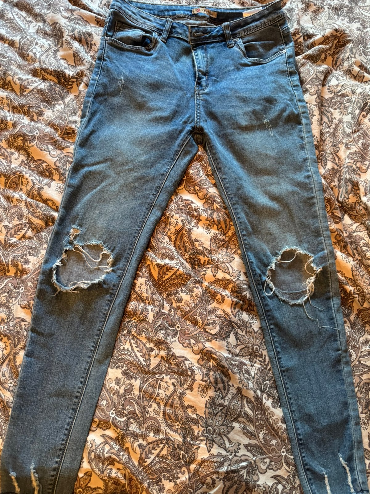 Licht blauwe jeans, Kleding | Dames, Spijkerbroeken en Jeans, Ophalen, Zo goed als nieuw, Blauw, W30 - W32 (confectie 38/40)