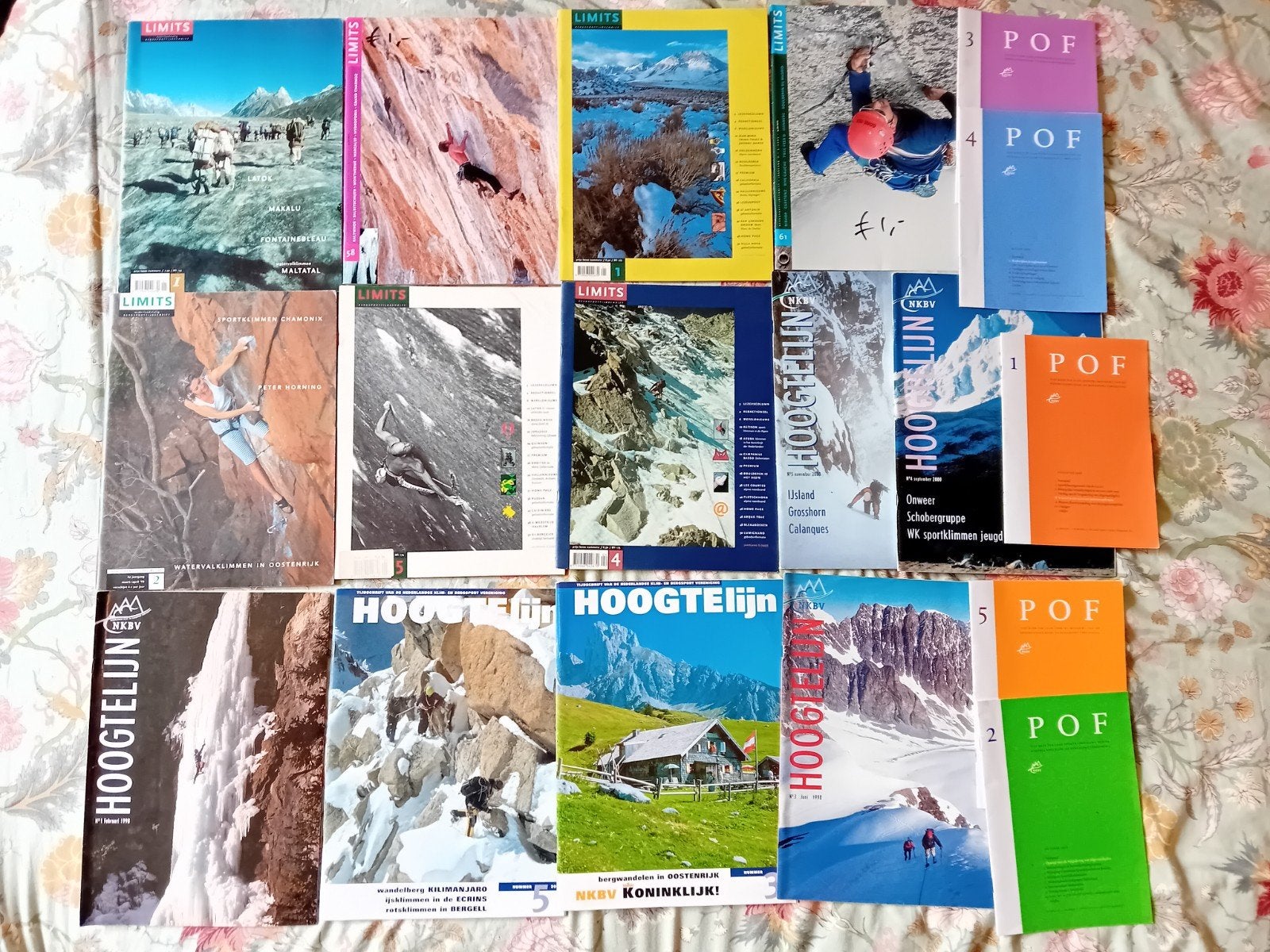 Klimtijdschriften Limits (7x jaren '90) Hoogtelijn (6x '00), Ophalen of Verzenden, Gelezen, Sport en Vrije tijd