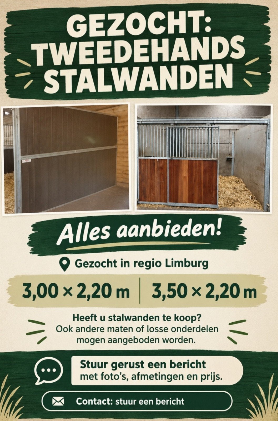 gezocht paardenstal