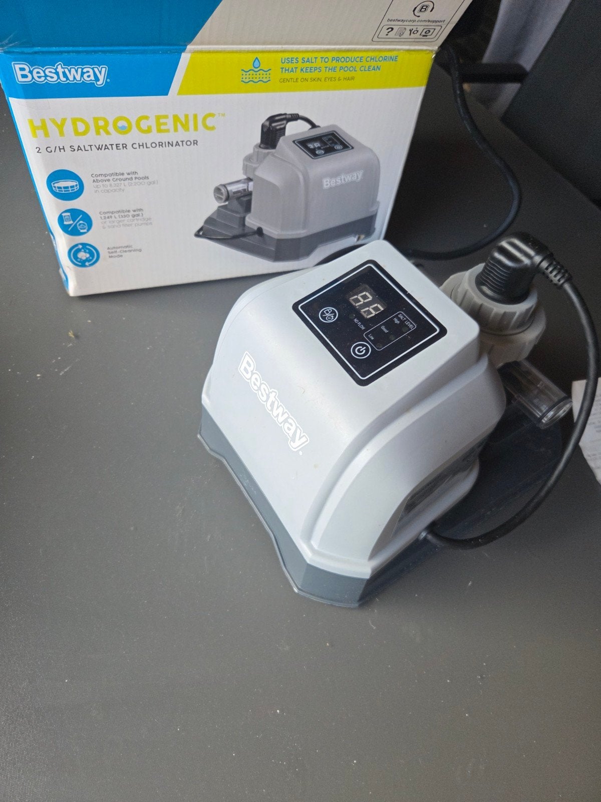 Bestway Hydrogenic Zoutwater Chlorinator Zwembad, Ophalen of Verzenden, Zo goed als nieuw, Reinigingsmiddel