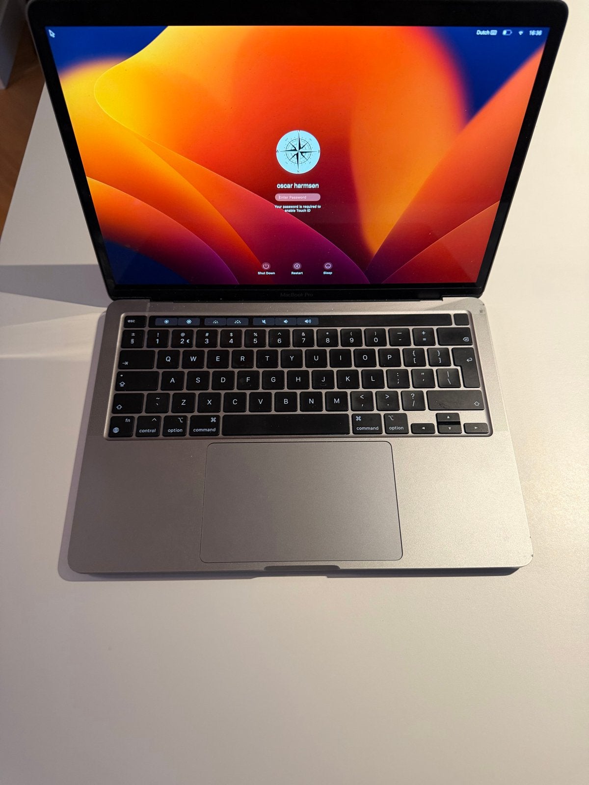 MacBook Pro 13-inch M1 2020 - 8GB RAM, 500GB opslag, MacBook Pro, Qwerty, 8 GB, 13 inch