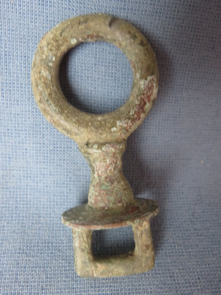 Romeinse rijk - leidsel in brons - 2e- eeuw - bodemvondst, Ophalen of Verzenden, Brons