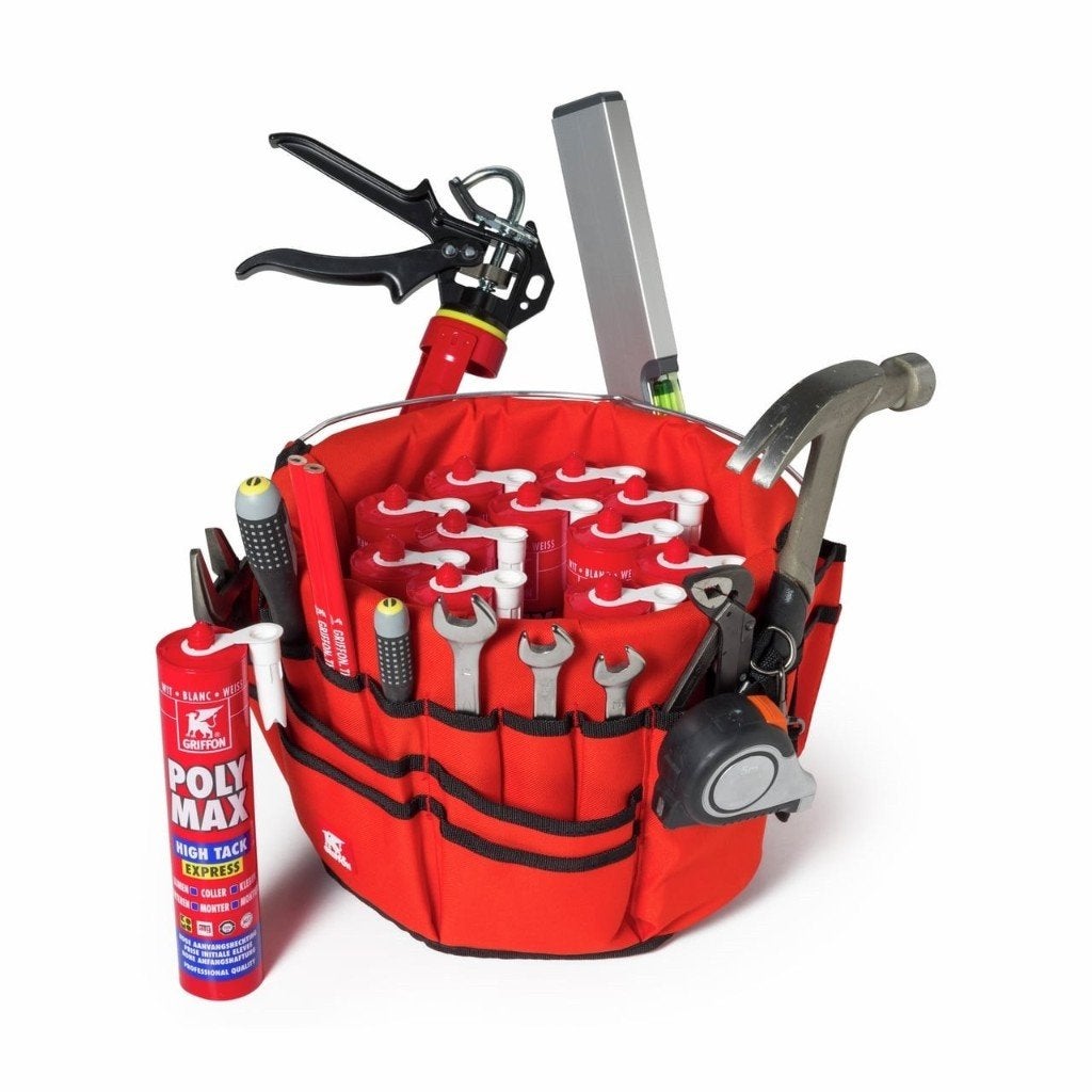 Toolbucket 12x Poly Max High Tack Express wit - Grifon, Verzenden, Nieuw
