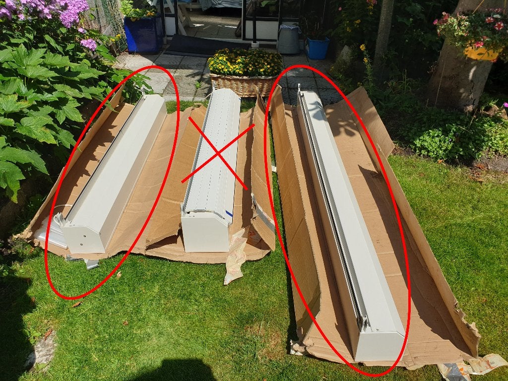 Te koop 2 rolluiken, Ophalen, Nieuw, 200 cm of meer, Elektrische bediening