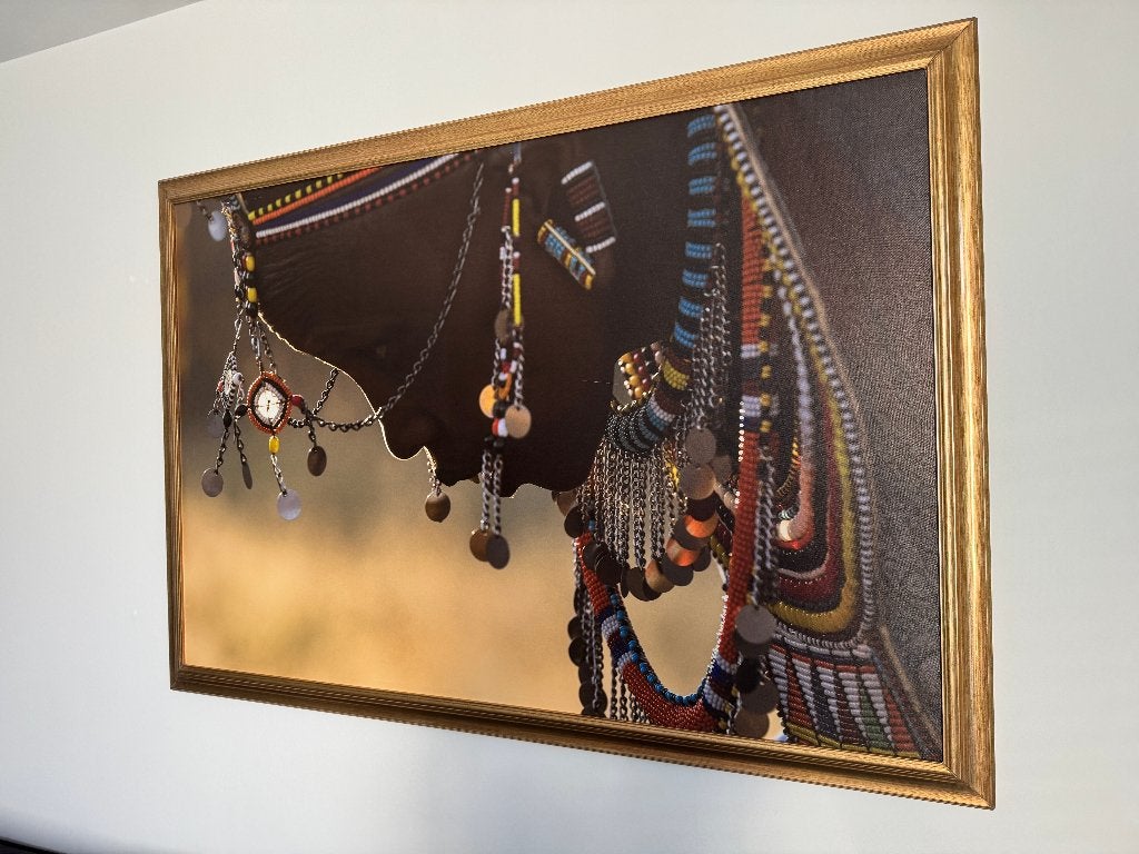 Zeer groot schilderij Afrika Zulu Masai Xhosa meisje, Ophalen, Schilderij, Natuurlijk materiaal, Afrika