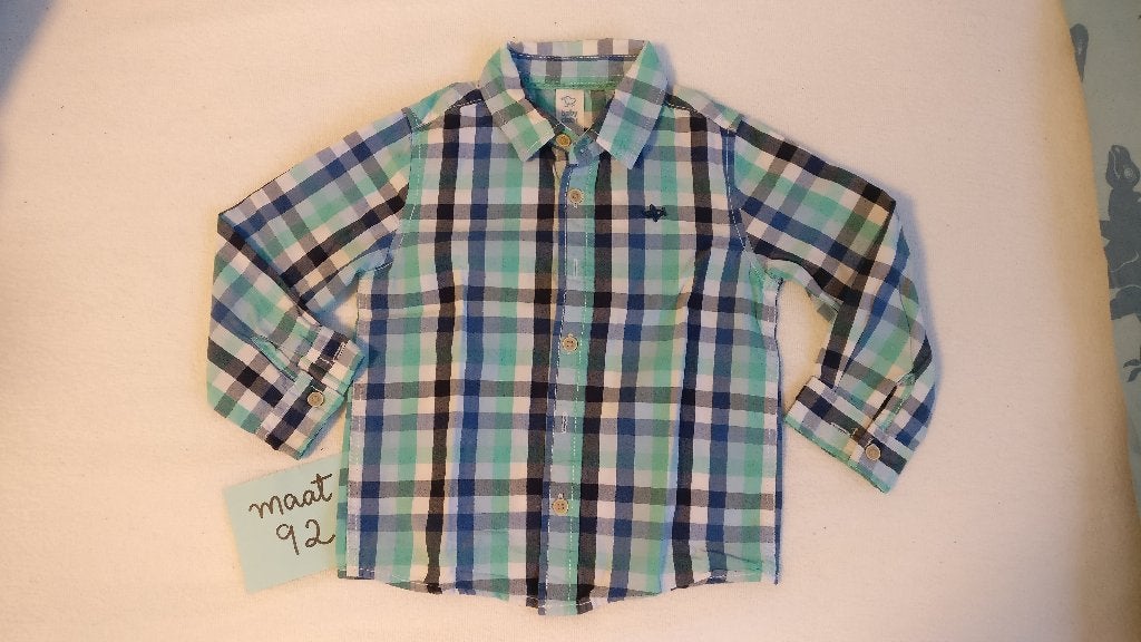 Baby overhemd C&A maat 92, Kinderen en Baby's, Kinderkleding | Maat 92, Gebruikt, C&A, Overhemd of Blouse, Ophalen of Verzenden