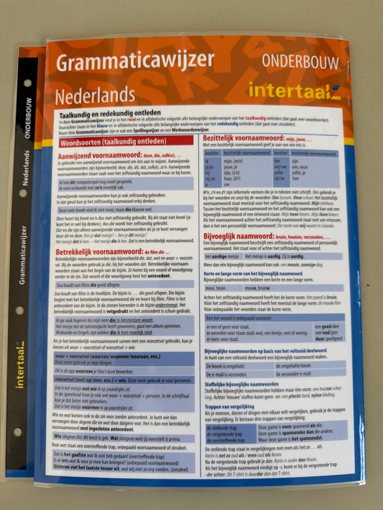 Grammaticawijzer & Kleinje Grammatica/Spelling/D-T-kaart, Ophalen of Verzenden, Zo goed als nieuw