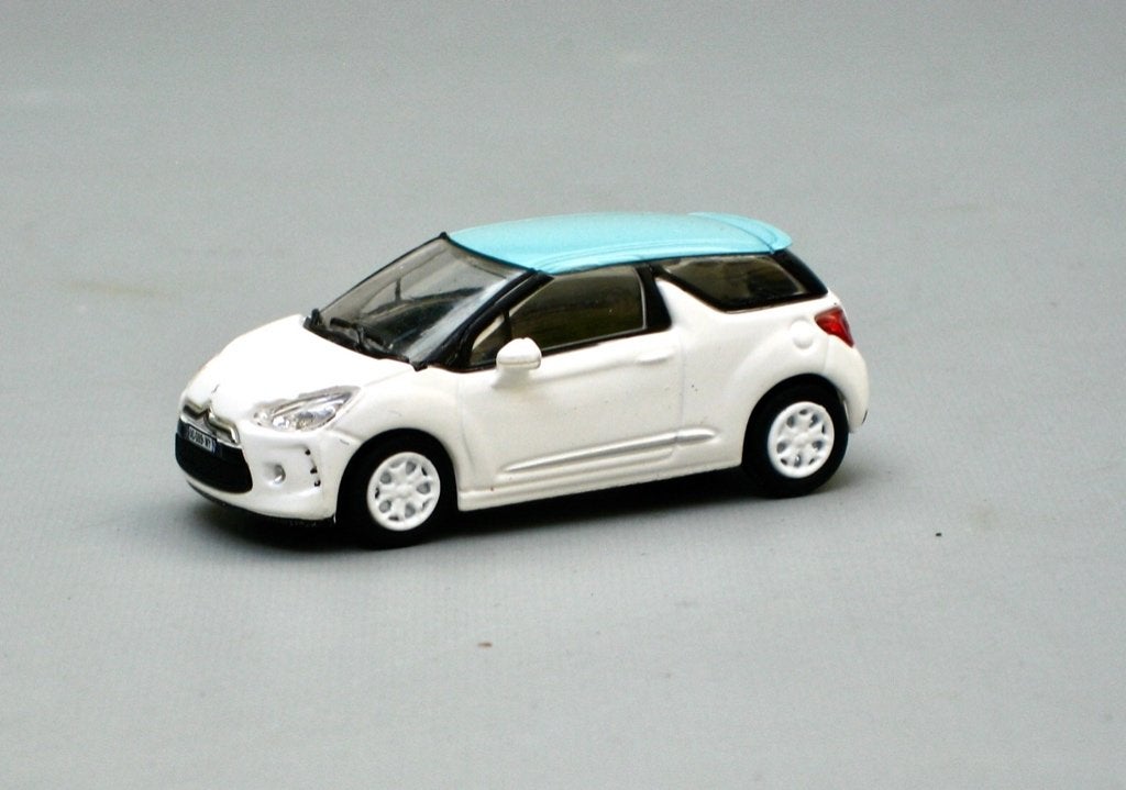 Citroen DS 3 2010 wit, blauw dak Norev H0 1:87, Ophalen of Verzenden, Nieuw, Auto, Overige merken