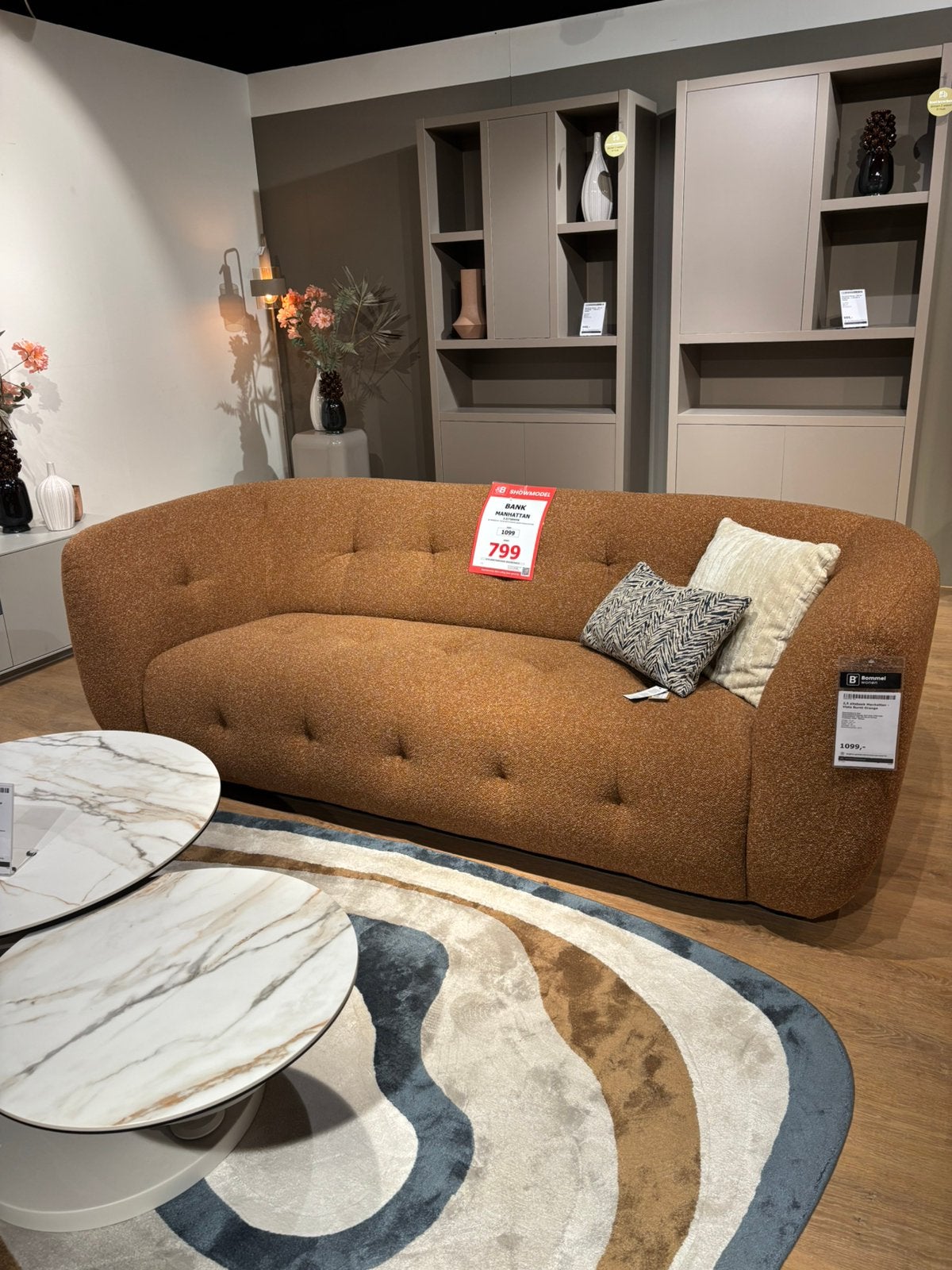 2,5 zitsbank Manhattan - NU IN PRIJS VERLAAGD, Ophalen, Tweepersoons, 75 tot 100 cm, Zo goed als nieuw