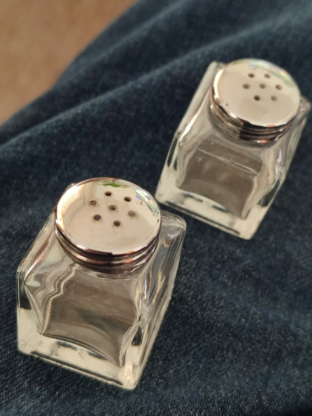 Peper en zout vaatje zilver dop, Ophalen of Verzenden, Zilver