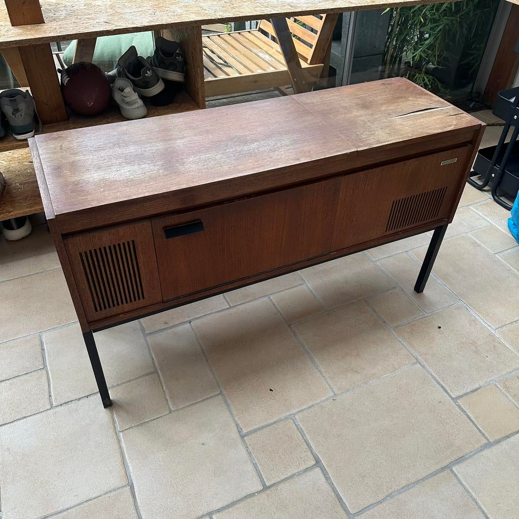 Radiomeubel Grundig SO330 met werkende radio en platenspeler, Ophalen, Gebruikt, Platenspeler, Overige merken