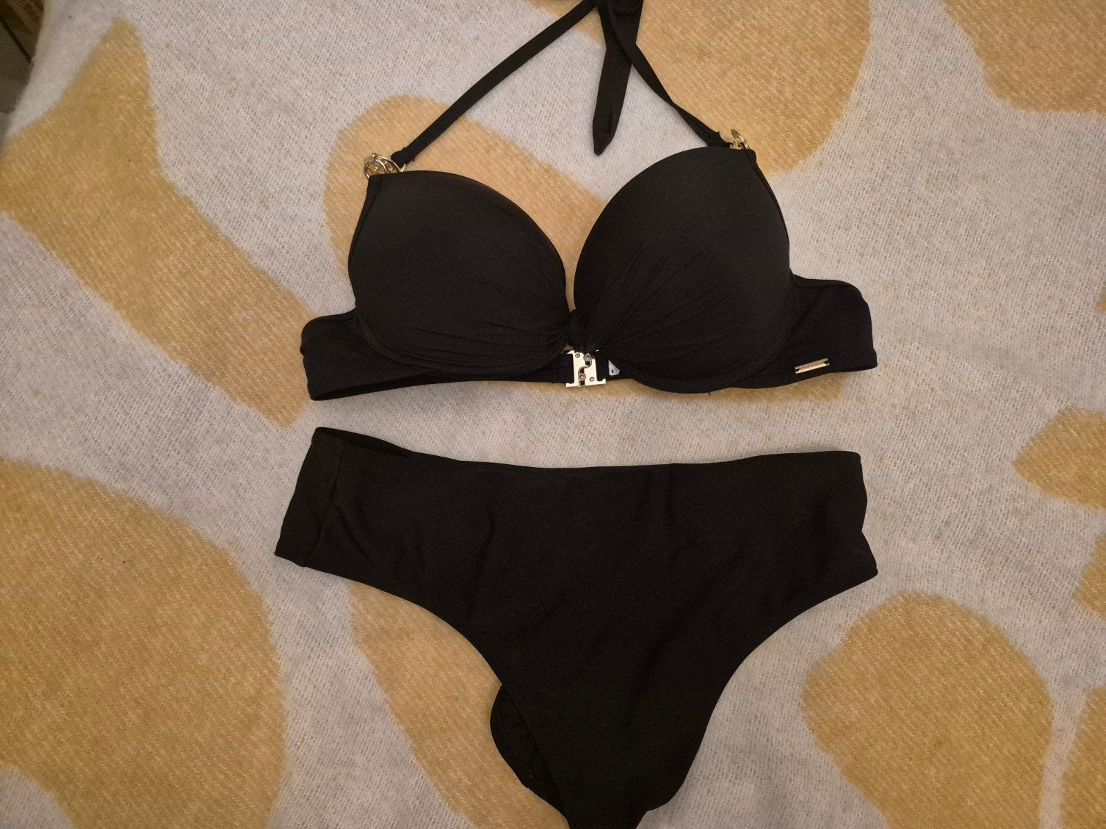 Zwarte bikini set 80B / S, Ophalen of Verzenden, Gedragen, Zwart, Bikini