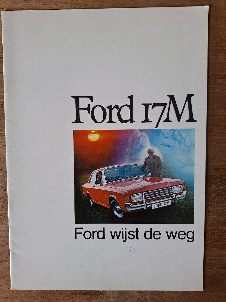 Ford 17M folder brochure uit 1972, Boeken, Ophalen of Verzenden, Gelezen, Ford