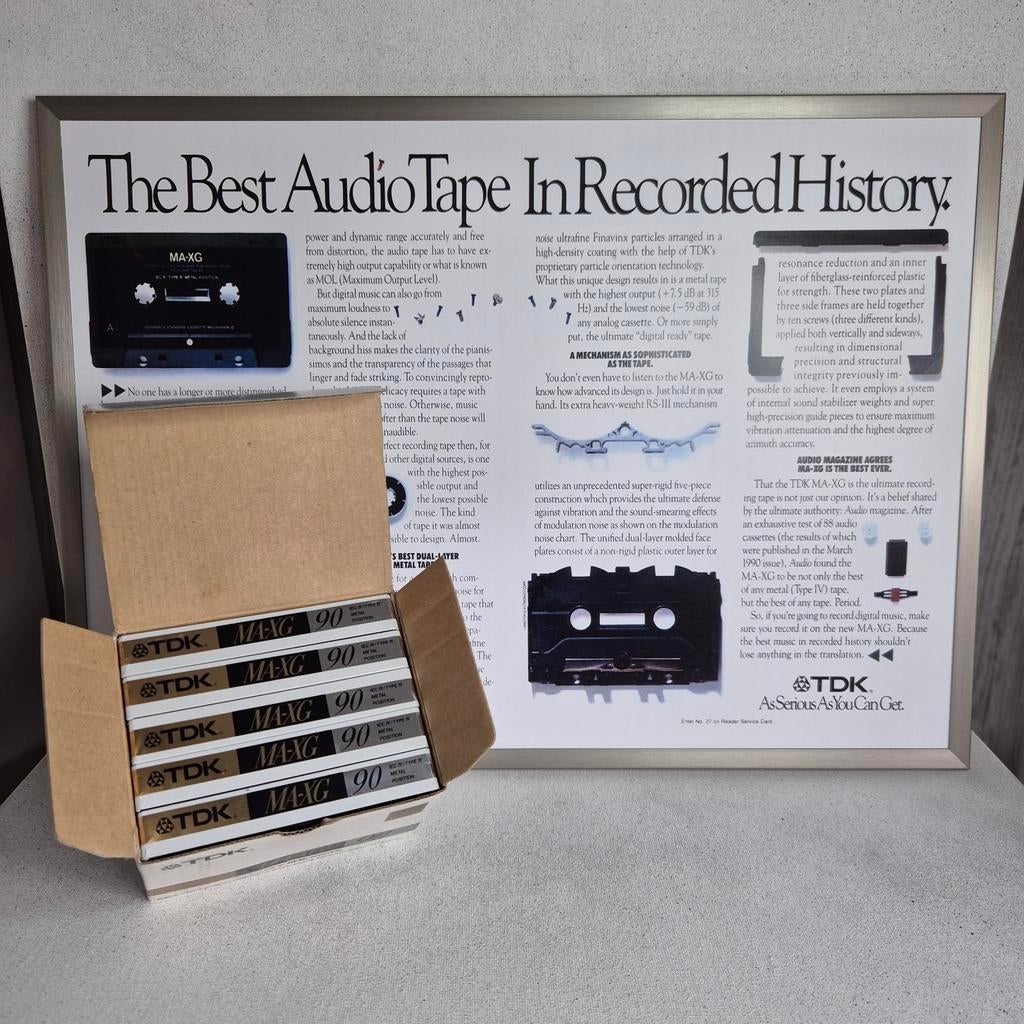 TDK MA-XG 90 Tape, Type IV. Metal 5 stuks., 2 t/m 25 bandjes, Ophalen of Verzenden, Met bewaardoos, rek of koffer, Nieuw in verpakking