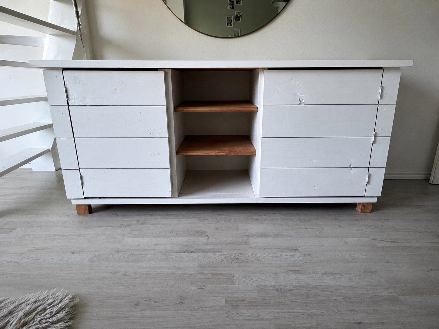 Douglas houten dressoir, Ophalen, Zo goed als nieuw, 25 tot 50 cm, 200 cm of meer