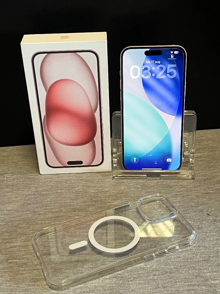 Apple iPhone 15 Plus Pink 128GB Batterij 88%, 128 GB, 88 %, Ophalen of Verzenden, Zo goed als nieuw