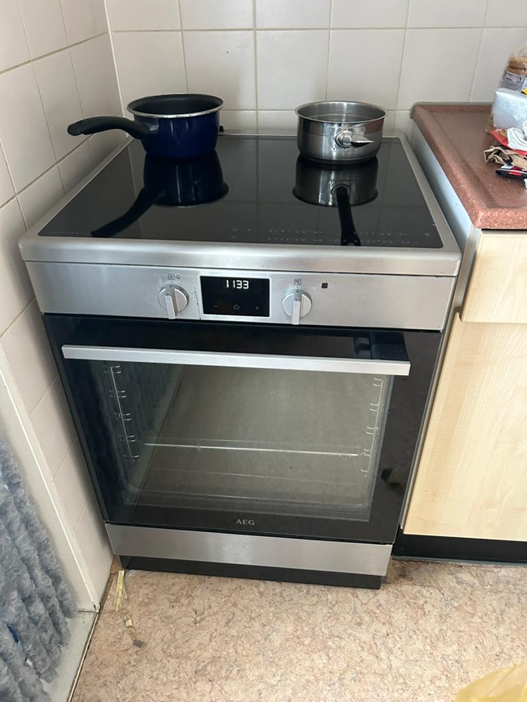 Oven + inductie, Witgoed en Apparatuur, Fornuizen, Inductie, Vrijstaand, 85 tot 90 cm, 4 kookzones