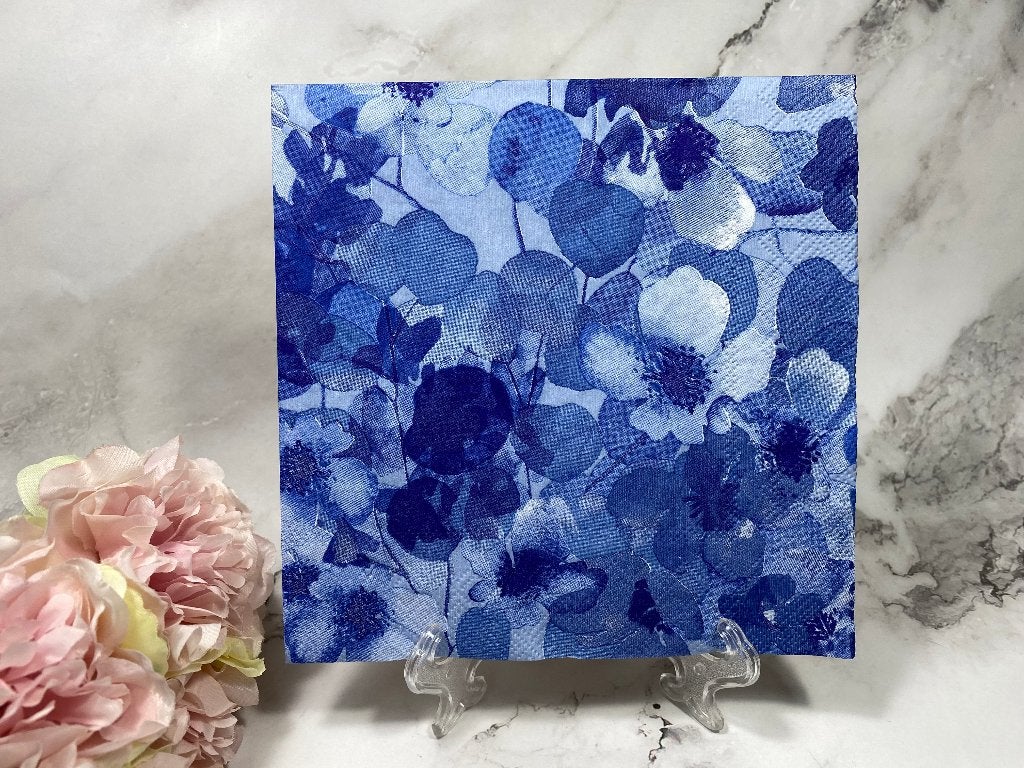 Knutsel servetten Delfts blauwe bloemen decoupage nr 284, Ophalen of Verzenden, Nieuw