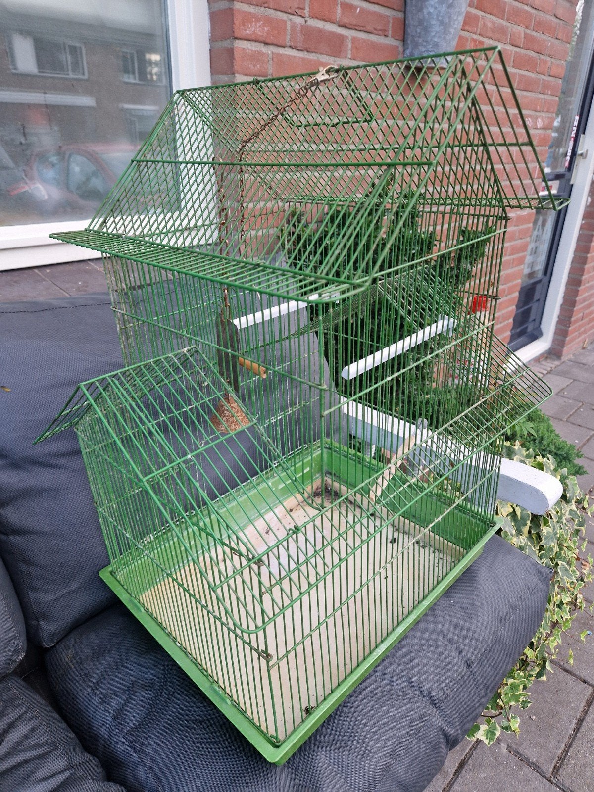 vogelkooi, Ophalen of Verzenden, Gebruikt, Metaal, Vogelkooi