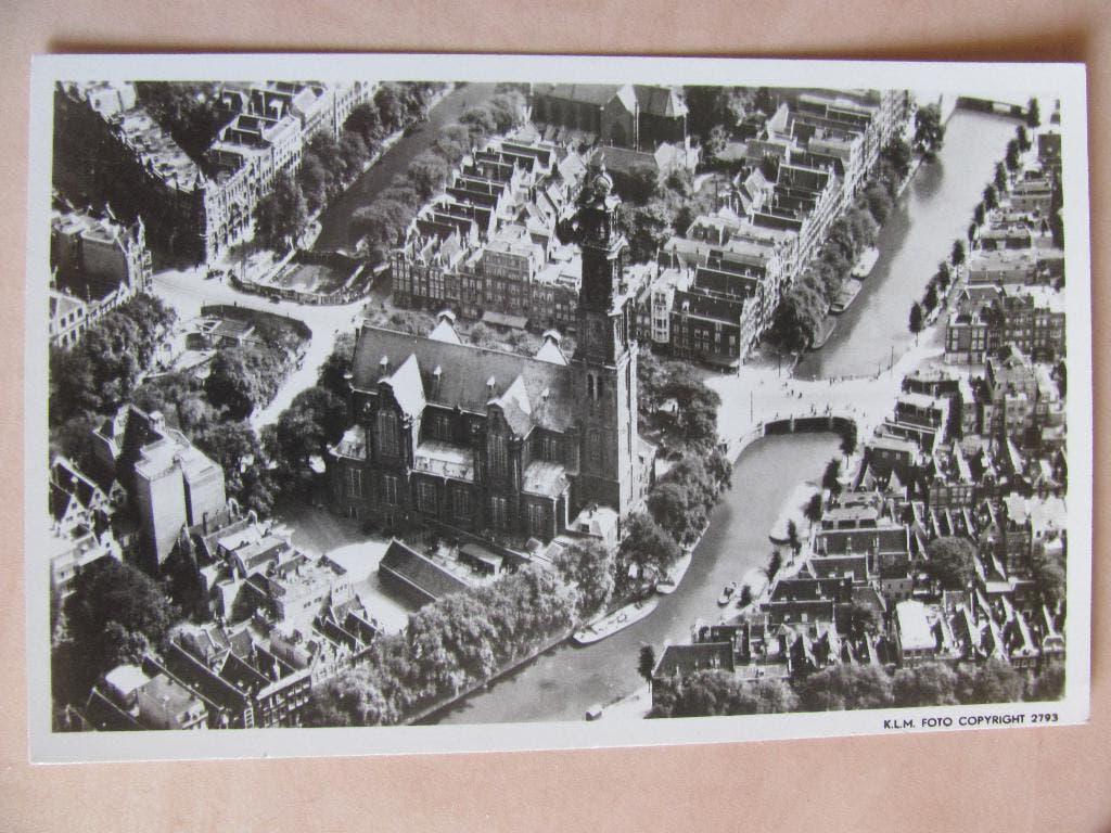 Amsterdam KLM aerophoto ca. 1925 Westerkerk, Ophalen of Verzenden, 1920 tot 1940, Noord-Holland