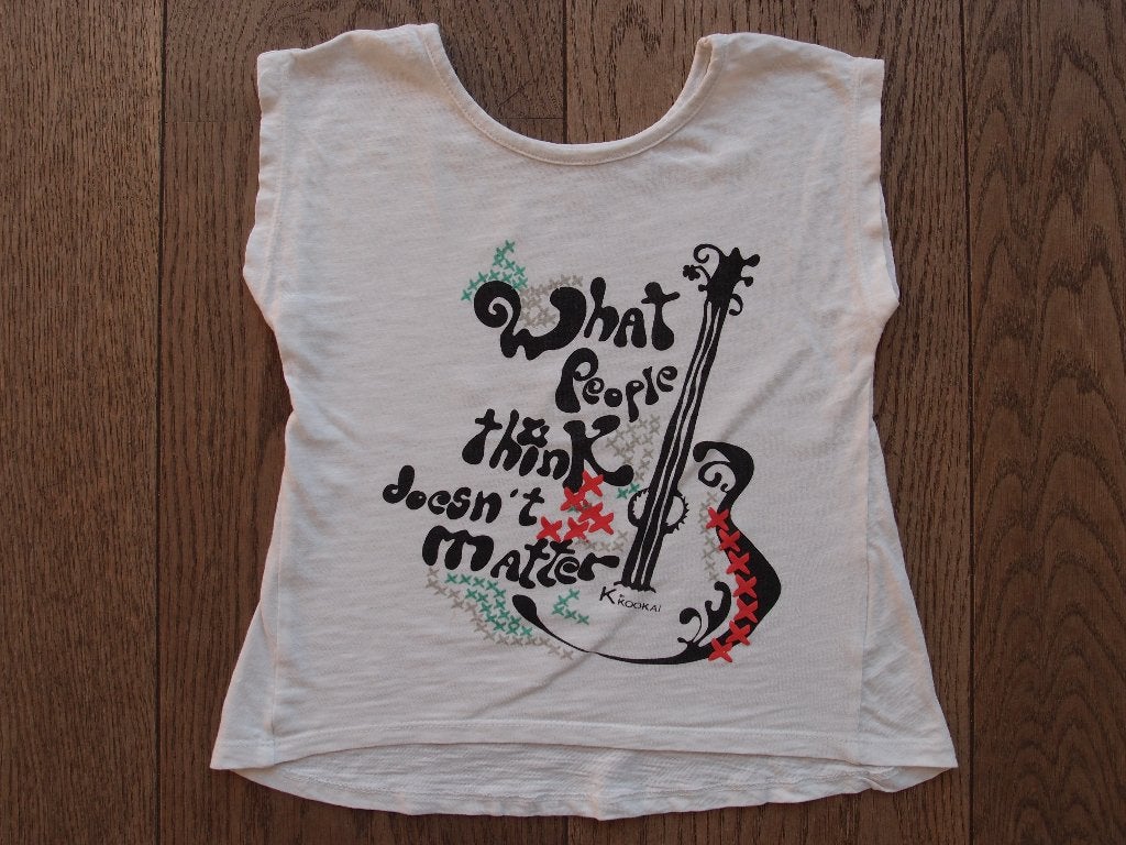 Stoer Kookaï meisjes zomer shirt korte mouw rock print 6 116, Kinderen en Baby's, Meisje, Ophalen of Verzenden, Zo goed als nieuw