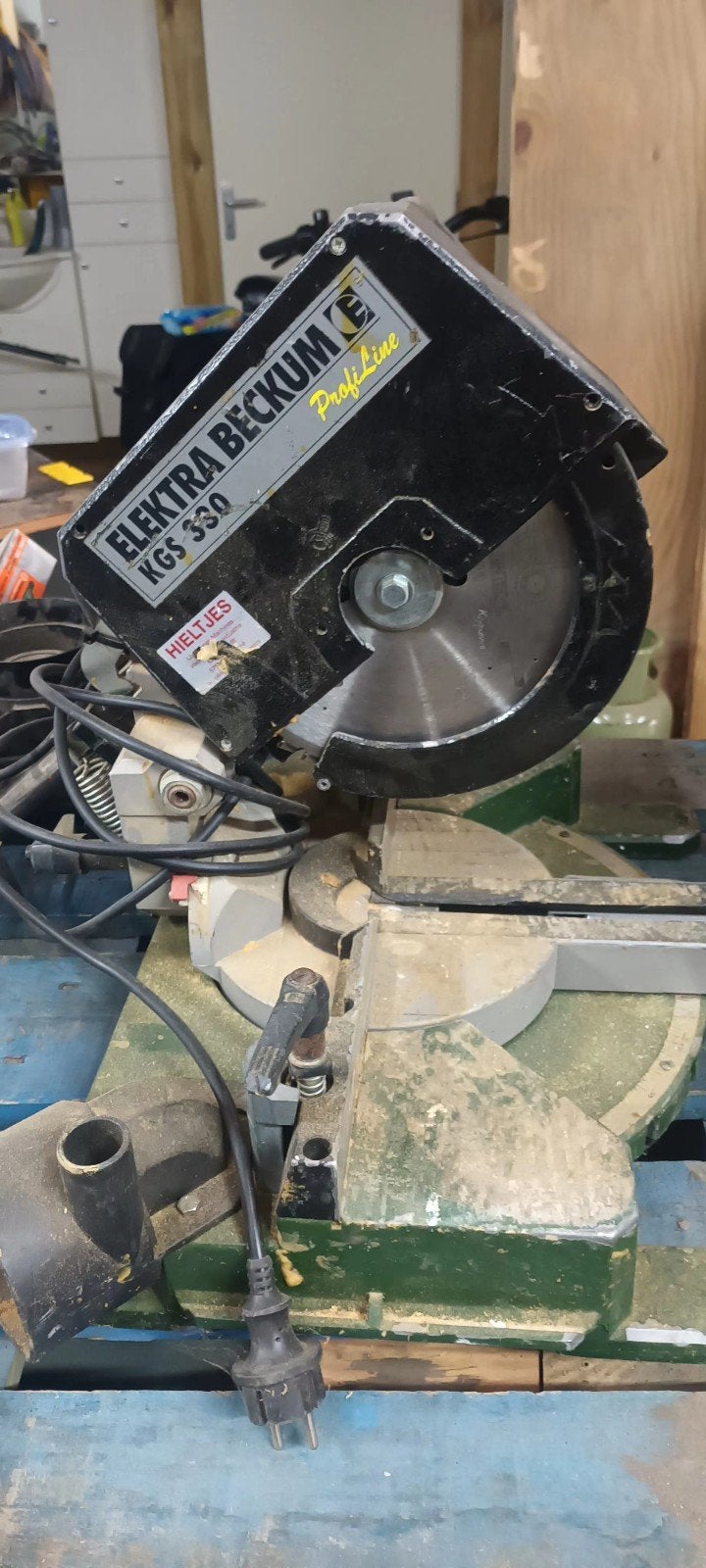 Elektra Beckum KGS 330 Afkortzaag - Gebruikt, Ophalen, Elektra Beckum, Gebruikt, 70 mm of meer