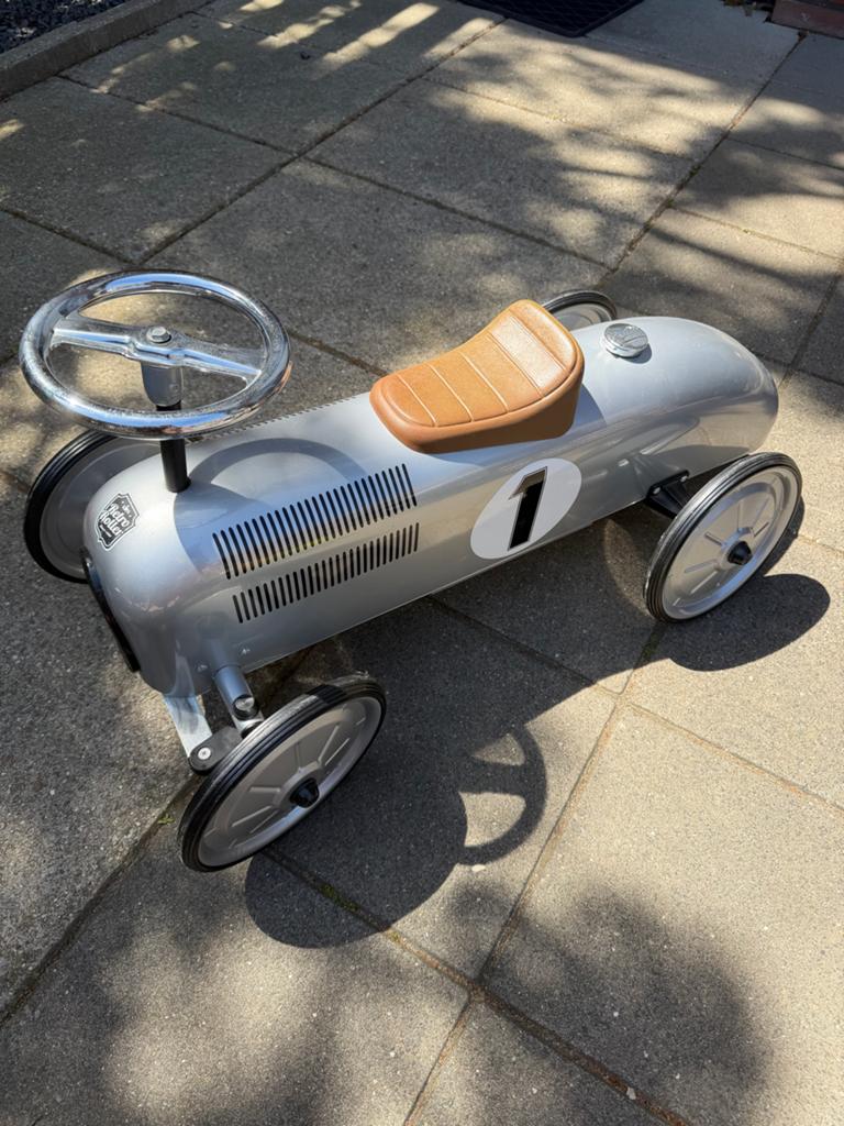Retro Roller Loopauto Zilver - Zo goed als nieuw, Ophalen of Verzenden, Zo goed als nieuw, Loopvoertuig