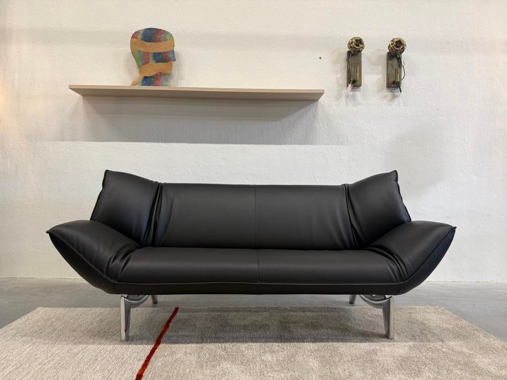 Nieuw Leolux Tango Bank 3 zits Senso Black Design, Leolux, 75 tot 100 cm, Ophalen of Verzenden, Rechte bank