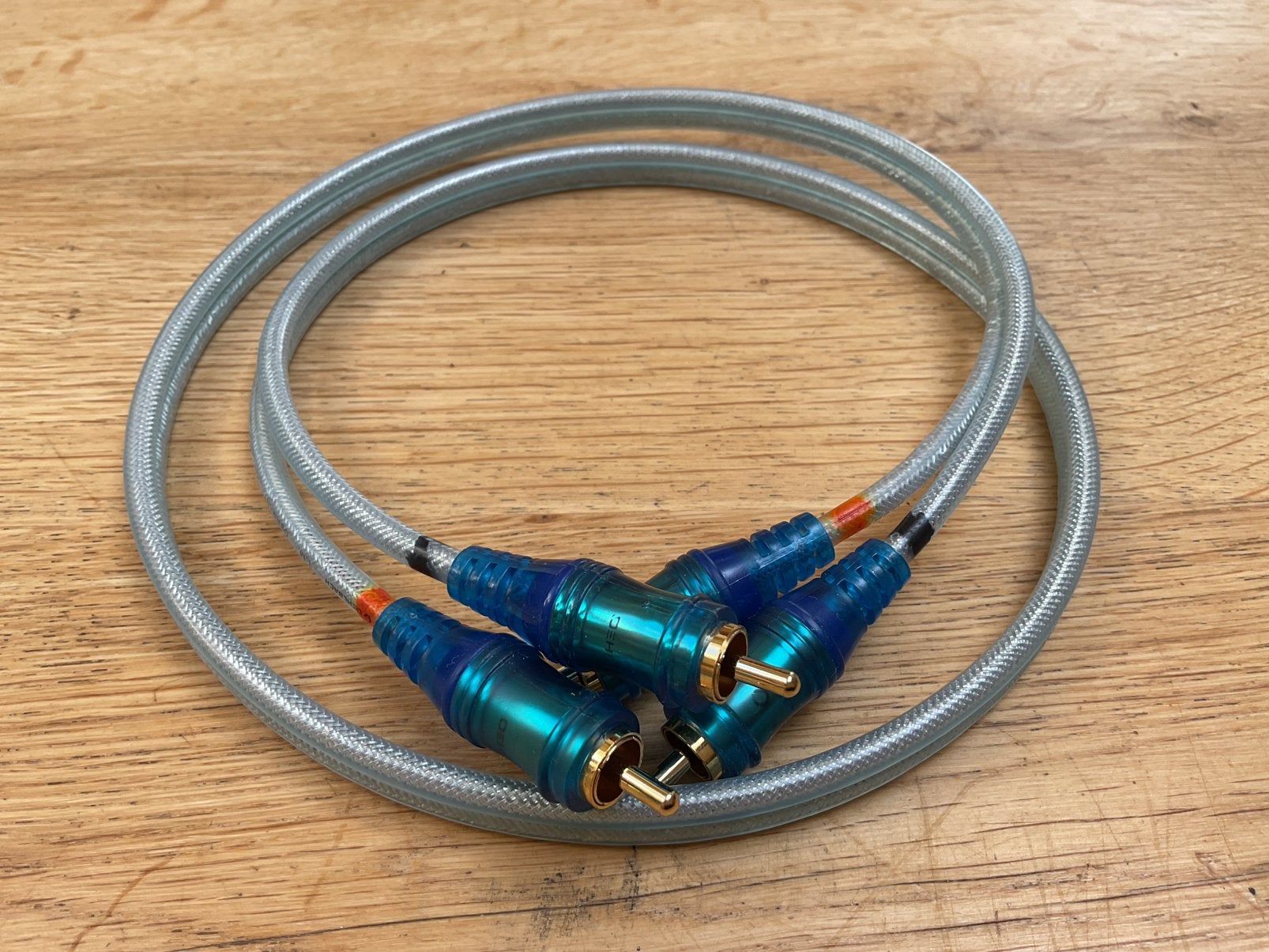 Oehlbach Ice Blue NF stereo rca interlink 100cm, Ophalen of Verzenden, Zo goed als nieuw, Minder dan 2 meter, Interlink-kabel
